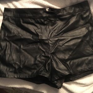 Pleather shorts